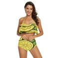 thumbnail image 2 of Ckdifva Lemon and Leaves Womens High Waisted Bikini Set Two Piece Swimsuit Bathing Suits, 2 of 5