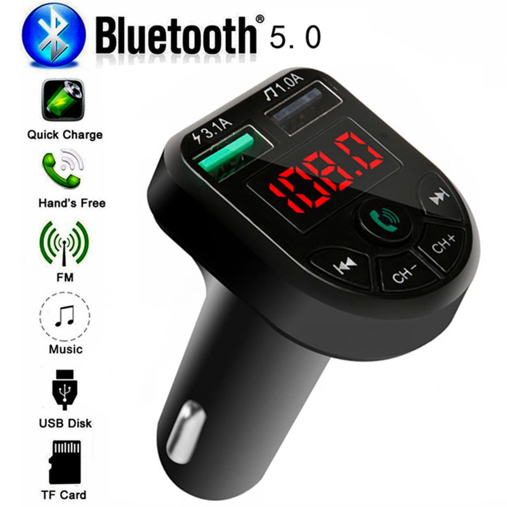 Car Handsfree Wireless Bluetooth FM Transmitter LCD MP3 Player USB Charger Kit 