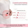 thumbnail image 4 of Portable Lower Back Discomfort Support Fast Heating Pad, 3-Speed Temperature Adjustment and 4-Speed Massage Modes, Menstrual Heating Pad for Women and Girl, 4 of 7