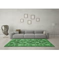 thumbnail image 3 of Ahgly Company Indoor Rectangle Abstract Emerald Green Modern Area Rugs, 5' x 8', 3 of 4