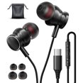 thumbnail image 1 of Auriculares USB C con cable Gsangoo para iPhone 16/15 Pro Max negros, 1 of 8