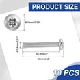 thumbnail image 2 of Uxcell Pan Head Machine Screws, 304 Stainless Steel Round Head Screws for Cabinet 10 5/16-18 x 2", 2 of 7