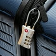 thumbnail image 5 of Protégé 3 Dial Combination Travel Flex Cable Luggage Lock, Zinc Alloy, TSA Approved, Silver, 5 of 6