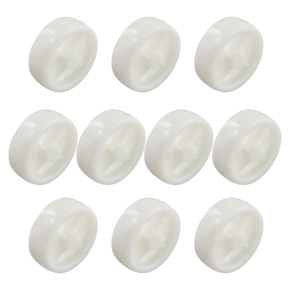 3 Inch Single Wheel Light White Pp Plastic Small With Diameter 72mm Smooth Piece Folding Bed Pulley 10pcs