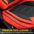 thumbnail image 5 of Oasis Auto Fundas De Asiento Personalizadas Para Wrangler Jk 2007-2017, 4 Puertas, Impermeables, De Piel Sintética, Protector De Asiento Unlimited X Rubicon Sahara (Juego Completo Negro Y Rojo), 5 of 5