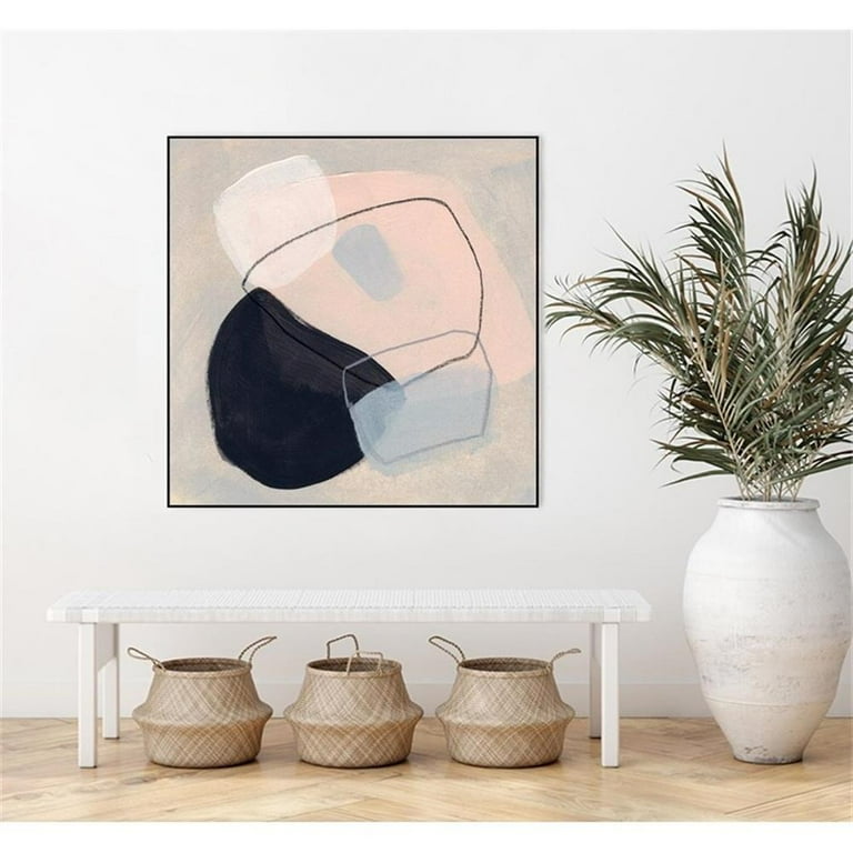 Giant Art Canvas 20x20 Keystone III Framed in Pink - Walmart.com