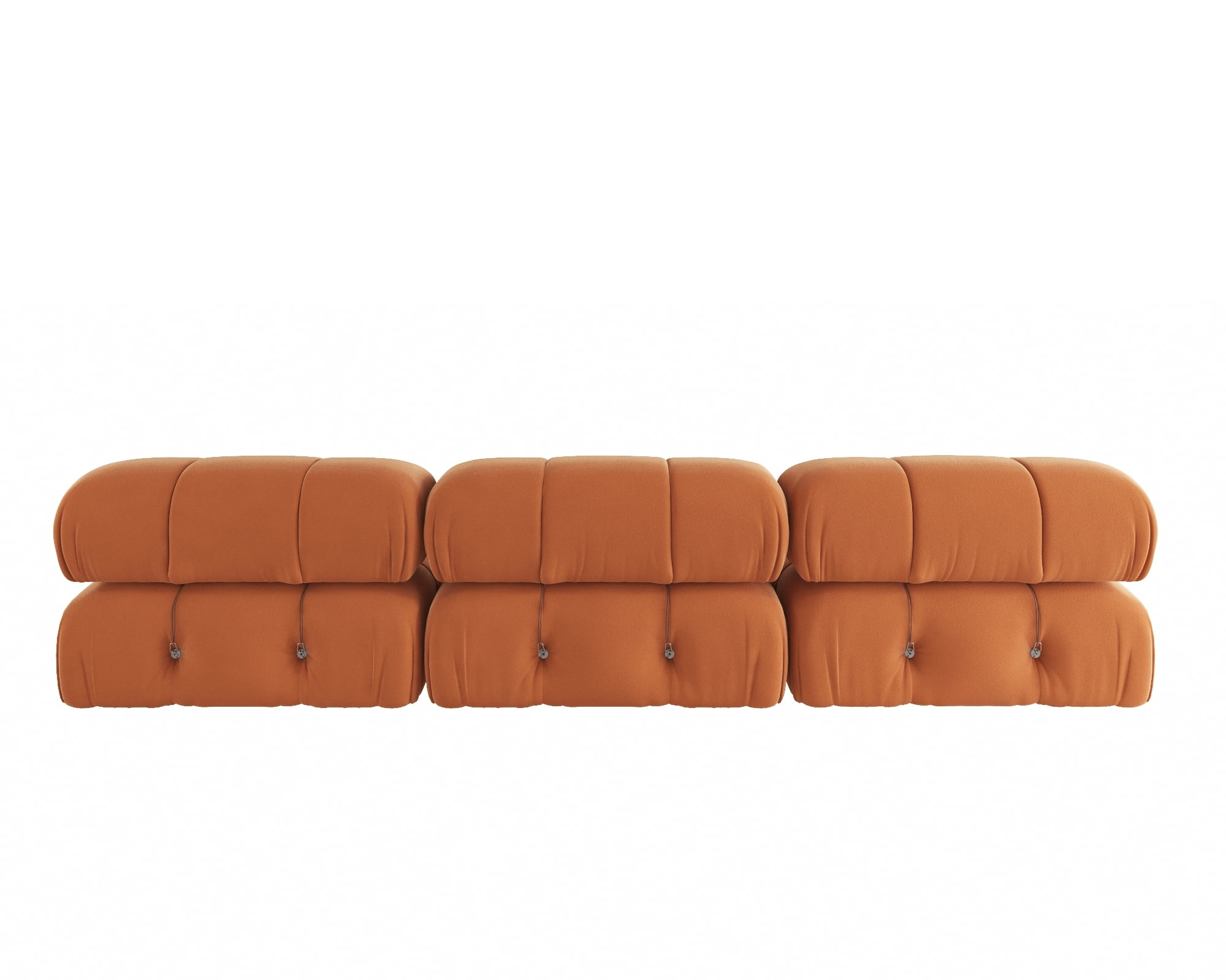 bokifol 104"Modular Sectional Sofa for Living Room,Cloud Couch 3-Seat Sofa for Apartment,Office,Bedroom,Orange
