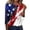 White, variant on Sewkxo Women’s T Shirts Plus Size 250th Anniversary American Flag Graphic 3/4 Sleeve Crewneck Pullovers Shirt Spring Summer Loose Fit Casual Tee,White M