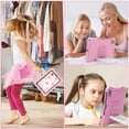 thumbnail image 5 of Kids Case for Apple iPad mini 6th 7th Generation 8.3 Inch, Silicone Lightweight Kids Friendly Kickstand Handle Cute Ladder Design Bumper Back Cover for iPad Mini 6/ iPad Mini 7 (A17 Pro), Pink, 5 of 6