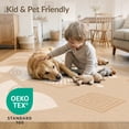 thumbnail image 4 of ODIKA 4'x6' Ivory Beige Geometric Pattern Design Washable Area Rug Modern Abstract Shapes with Net Motif for Dorm Room, Small Living Stain Resistant Low Profile, Easy Care, 4 of 7