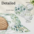 thumbnail image 6 of Sage Green Eucalyptus Leaves Throw Pillow Cover, Pillowcase Protectors with Zipper, Breathable Decorative Lumbar Pillow Case Cover, Spring Summer Botanical Pillow Shams for Couch Sofa 12x20Inch, 6 of 8