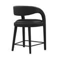 thumbnail image 4 of Counter Stool Chair, Black, Vegan Leather, Bar Pub Cafe Bistro Dining Kitchen Hospitality Restaurant, Modern Contemporary HB35927, 4 of 10