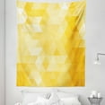 thumbnail image 1 of Yellow Tapestry, Abstract Triangle Geometrical Shaded Patterns with Modern Mosaic Illustration Motifs, Fabric Wall Hanging Decor for Bedroom Living Room Dorm, 5 Sizes, Yellow, by Ambesonne, 1 of 1