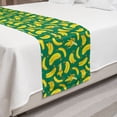 thumbnail image 2 of Fruits Bed Runner, Digitally Generated Bananas Print Peel Fresh Healthy Plantation, Decorative Accent Bedding Scarf for Hotels Homes and Guestrooms, Queen, Yellow Dark Yellow, by Ambesonne, 2 of 2