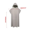 thumbnail image 2 of XSAOP Unisex Microfiber Quick-Dry Bathrobe, Gray ,Surf Microfiber Bathrobe Changing Beach Towel Dry For Swimming Pool With Hood, 2 of 13
