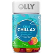 OLLY Kids Chillax Gummy Supplement, Magnesium, L-Theanine, Sherbet Flavor, 70 Ct