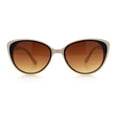 thumbnail image 3 of Women Chic Mod Oversized Cat Eye Designer Fashion Sunglasses Ivory - Brown, 3 of 7