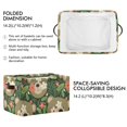 thumbnail image 2 of Cute Bear Face and Leaf Storage Bins with Handle Fabric Organizer Basket Foldable Box 2 Pack 14.2x10.2x8.3, 2 of 8