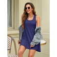thumbnail image 6 of Sociala Women Built in Bra Summer Dresses with Pockets Beach Sundress Casual Loose Sleeveless Racerback Tank Dress, 6 of 8