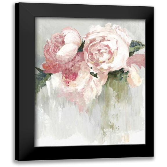 Jensen, Asia 12x14 Black Modern Framed Museum Art Print Titled - Peonies