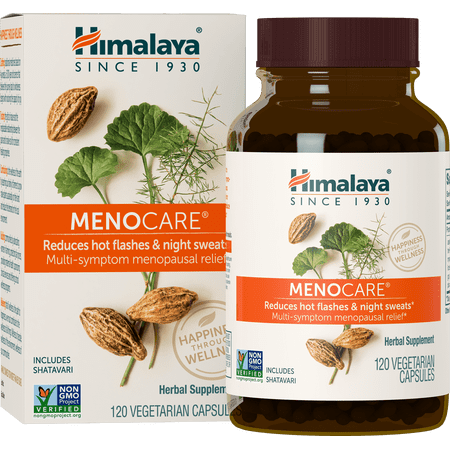Himalaya MenoCare Menopause Multi Symptom Relief with Shatavari - Vegan Capsules - 120 Count
