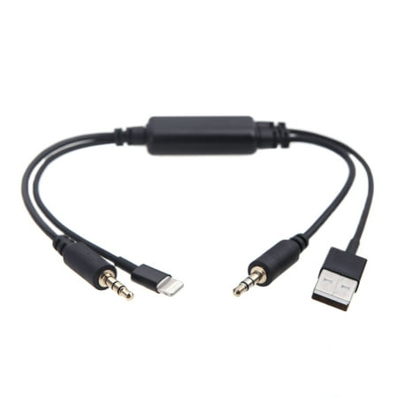 Ipod Interface Aux Adapter KKmoon Car Auto USB 3.5MM AUX Adapter Interface Cable for BMW MINI Cooper & for iPod iPhone 5 5S 5C ()