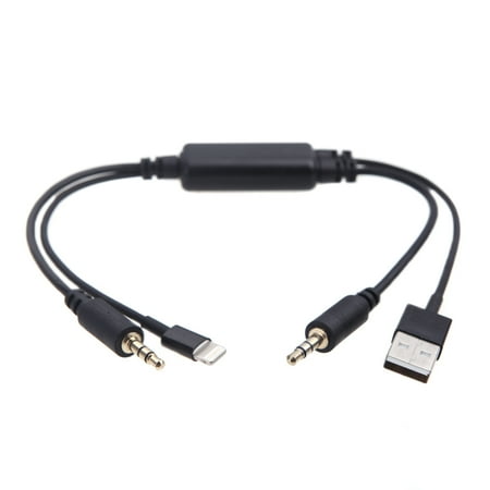 KKmoon Car Auto USB 3.5MM AUX Adapter Interface Cable for BMW MINI Cooper & for iPod iPhone 5 5S