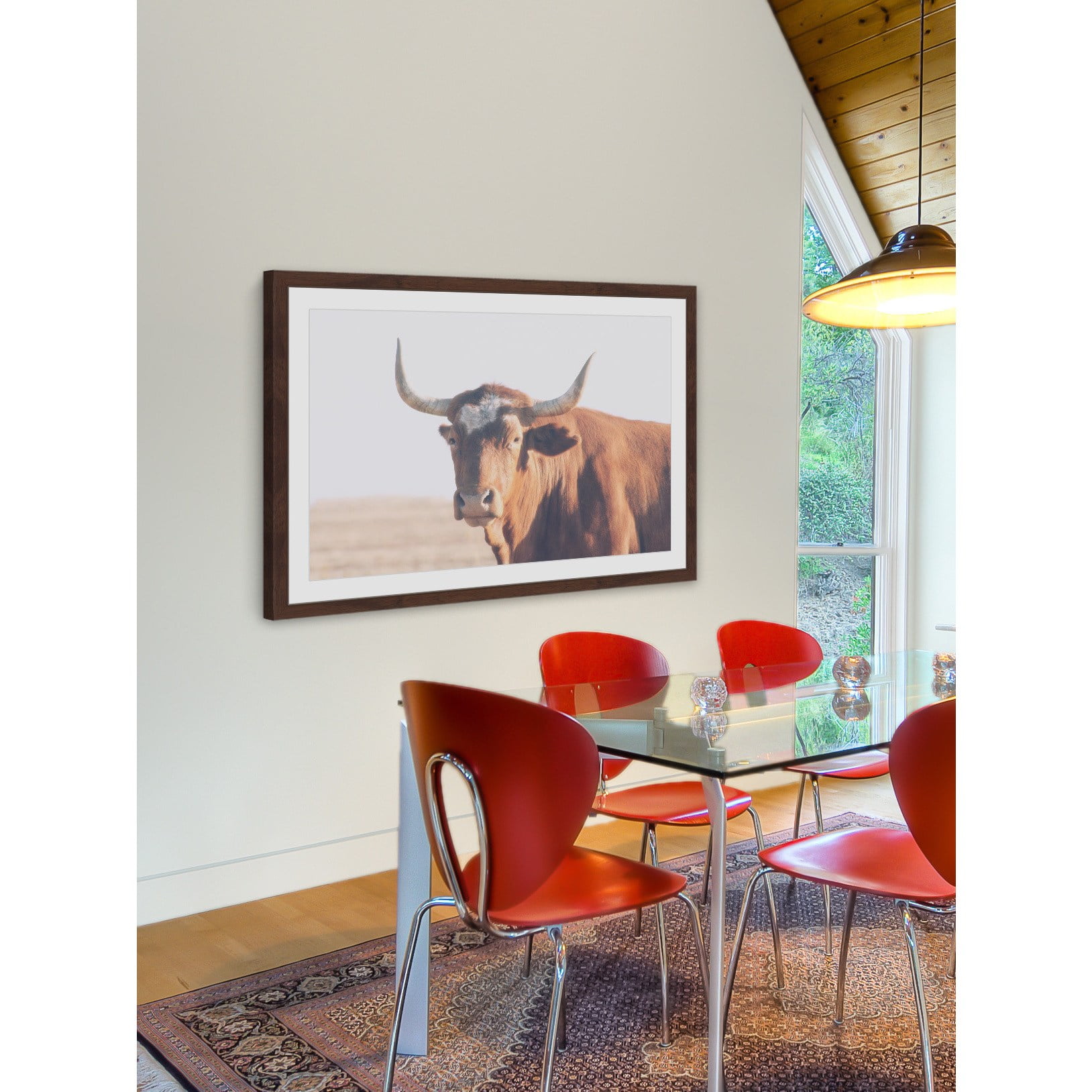 Marmont Hill "Curious Bovine" Framed Painting Print