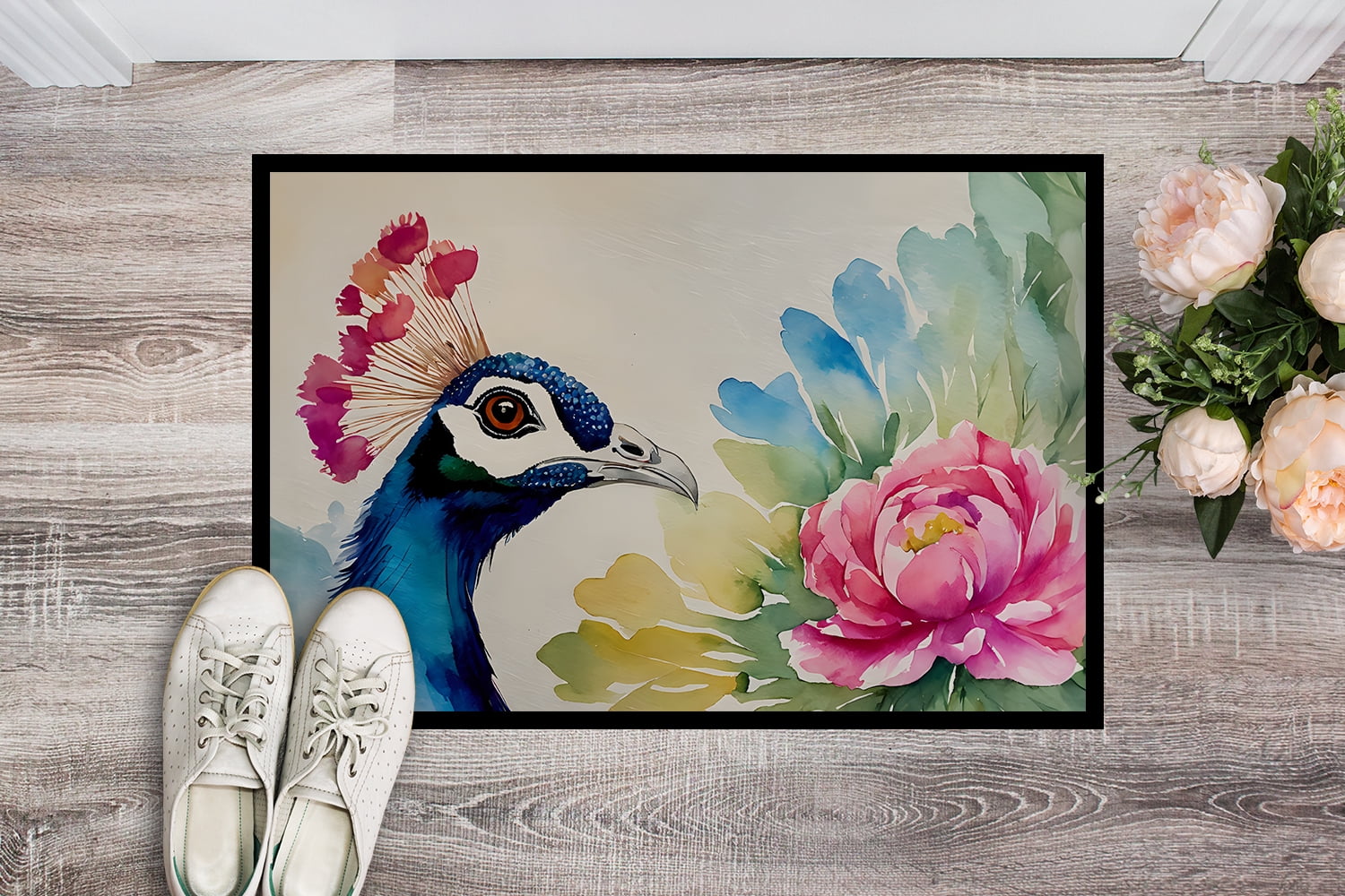 Peacock Doormat 36 in x 24 in