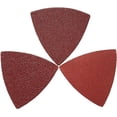 thumbnail image 5 of 90 piezas surtidas 60/120/240 herramienta oscilante triangular de gancho y bucle papel de lija para lijar madera contiene 30 de cada ajuste, 5 of 5