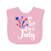 Inktastic My 1st 4th of July Fireworks Boys or Girls Baby Bib