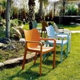 thumbnail image 4 of Compamia Diva Chaise d'Extérieur en Résine pour Salle à Manger de Patio avec Accoudoirs, Vert Tropical, 4 of 13