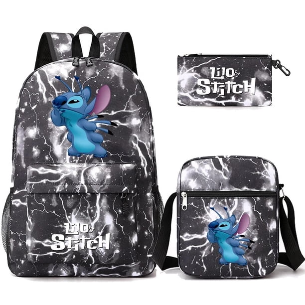 Disney 3Pcs Lilo Stitch Backpack Set for Teen Boy Girl Back To School Backpack with Lunch Bag Student Schoolbag Men Women Bags