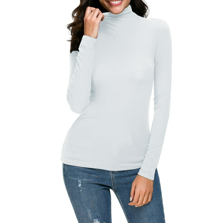 Through Shirt Not See Through White Turtleneck Irgucs Shirts For