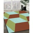 thumbnail image 3 of Ahgly Company Machine Washable Indoor Round Transitional Light Green Area Rugs, 6' Round, 3 of 7