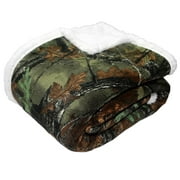 TrailCrest Soft Touch Reversible Camo Throw Blanket - 60" X 80" - Highland Timber