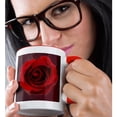 thumbnail image 2 of 3drose, Valentines Day, Red Rose, 3drose, Painted Background, 15oz Two-tone Red Mug, 2 of 6