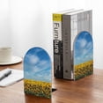 thumbnail image 5 of Lsque Blooming Sunflower Field Printed Wood Bookends,Non-Skid Bookend for Shelves,Heavy Duty Support Bookends,Non-Slip Foam Pads for Office, Home, and Library,1 Pair, 5 of 8