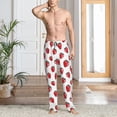 thumbnail image 5 of Vsdgher Hand Drawn Strawberry Print Mens Pajama Pants Sleep & Lounge Pants, PJ Bottoms With elastic waistb and Pockets, 5 of 5