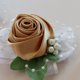 thumbnail image 5 of Ramillete de muñeca, mano hecha a mano de boda de de honor de novia de flor de muñeca champán Muñeca Corsage Hand Flower, 5 of 5