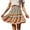 Beige, variant on Fesfesfes Summer Skirts for Women Casual Vintage High Waist Floral Print Beach Ruffled Short Skirt