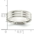 thumbnail image 4 of 925 Sterling Silver 6mm Brushed Fancy Band Ring Size 9, 4 of 7
