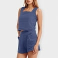 thumbnail image 4 of MKLEKYY Pantalones Cortos Deportivos Para Mujer Conjuntos De 2 Piezas Para Mujer Conjuntos A Juego Pantalones Cortos De Dos Piezas Tops Cortos Conjunto De Ropa De Moda, 4 of 5