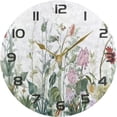 thumbnail image 5 of GZHJMY Wall Clock Colorful Flowers 10 Inch Silent Non Ticking Quality Quartz Battery Operated Digital Round Easy to Read for Home Office Kitchen Decorative, 5 of 7