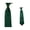 Dark Green, variant on Mens Kids Boys Skinny Tie Set Parent-child Fashion Solid Color Satin Necktie Neckwear