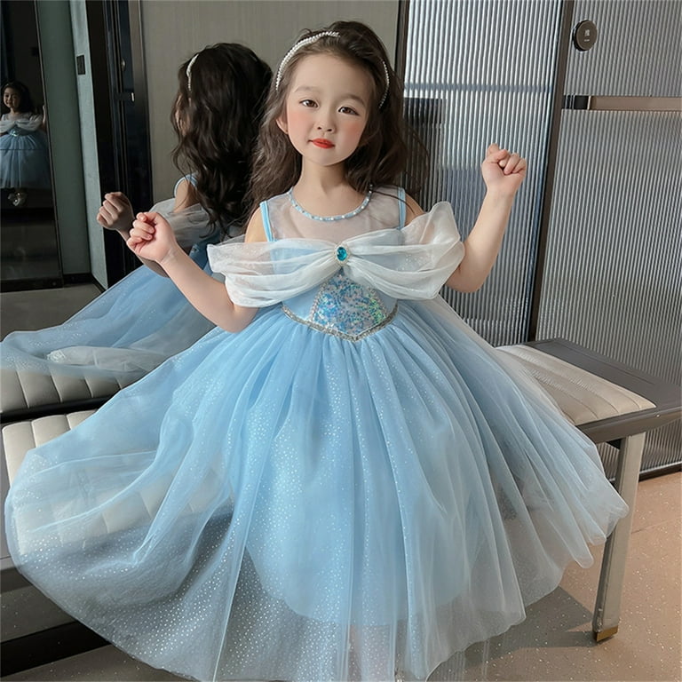 elsa dress up party Girls ELSA/FROZEN Tutu Party/occasion Dress With Matching Cape