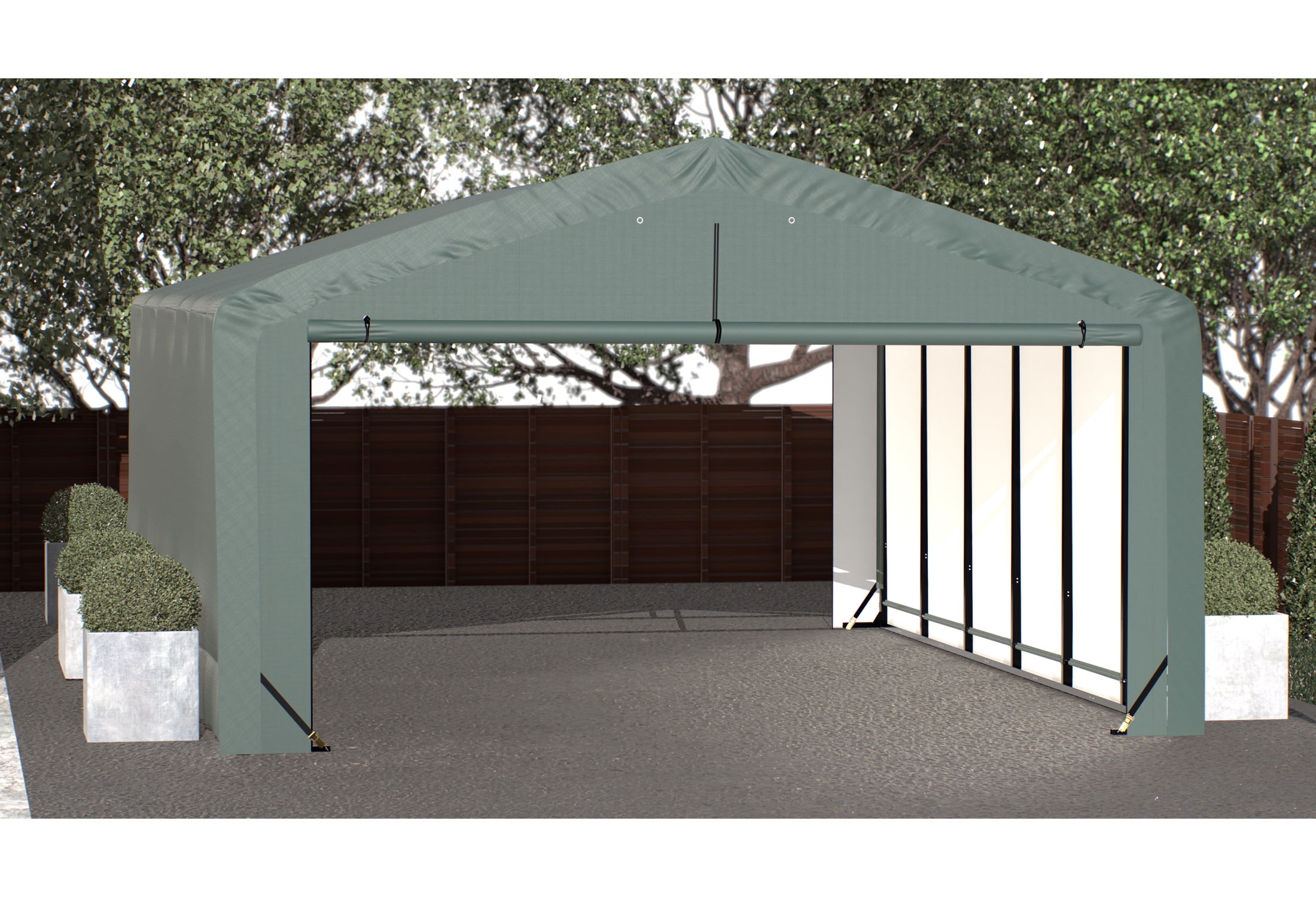 ShelterTube 20x27x12 Green Carports