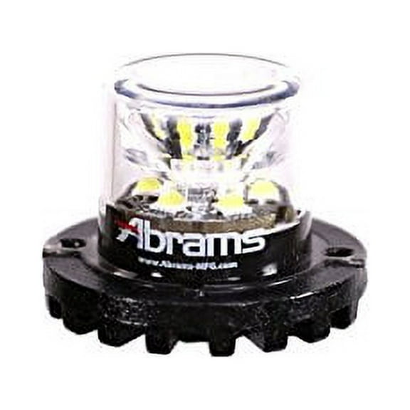 Abrams SAE Class-1 Blaster 360 (Green/White) 18W - 6 LED Tow Truck Construction Vehicle LED Hideaway Surface Mount Strobe Warning Light