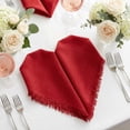 thumbnail image 2 of REGALWOVEN 6 Pack Cloth Napkins, Cotton Reusable with Tassel Table Dinner Napkins for Restaurant, Weddings, Events, and Parties Burgundy 18x18inch, 2 of 6