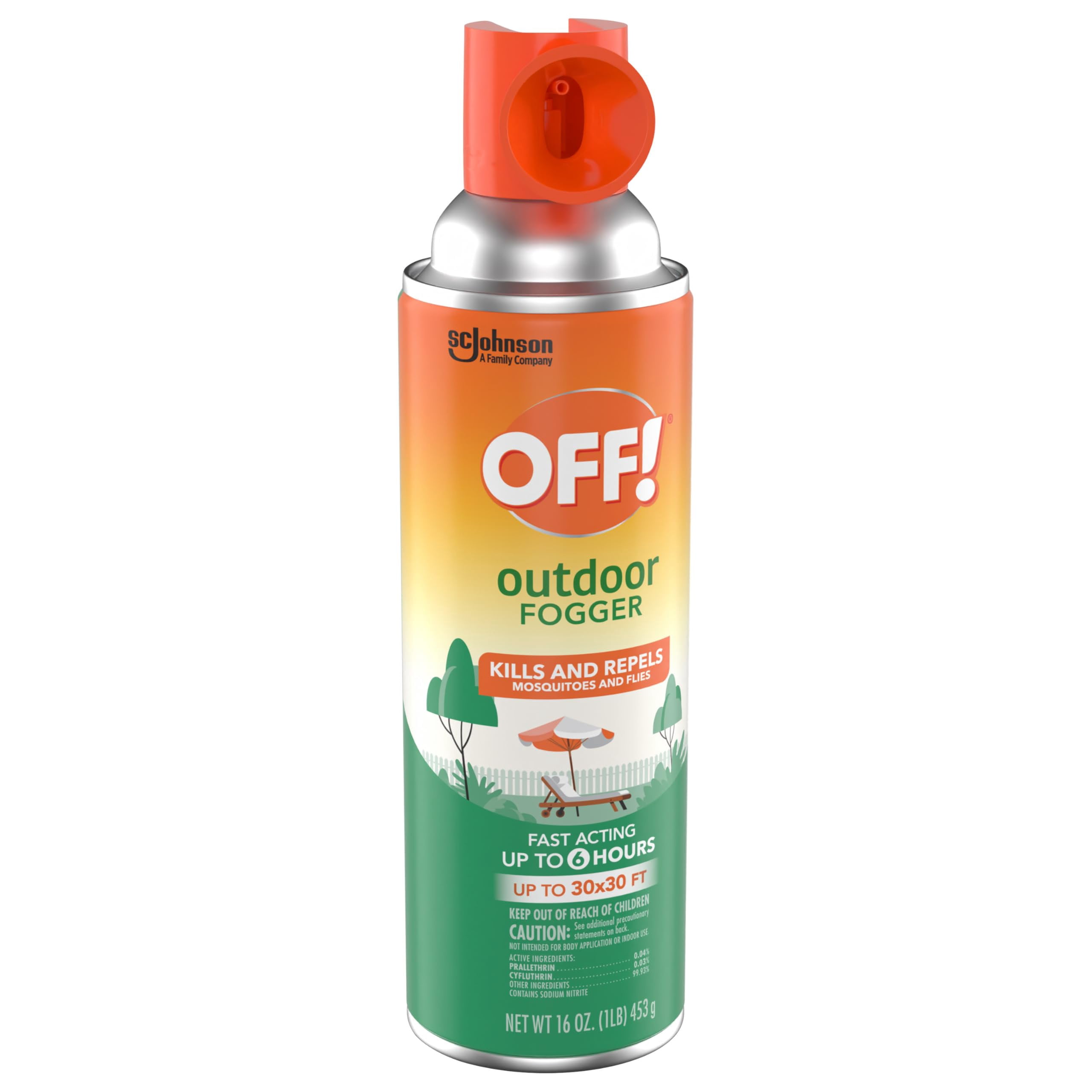 OFF! Outdoor Insect & Mosquito Repellent Fogger, Backyard Pretreat, Kills & Repels Insects in an up to 900 sq, ft, Area, 16 oz Pack of 3